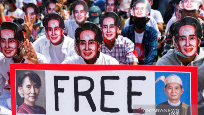 PBB Minta Militer Myanmar Bebaskan Aung San Suu Kyi