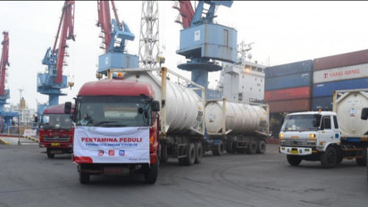 Pasokan Oksigen Bermuatan 120 Ton Tiba di Pelabuhan Tanjung Priuk