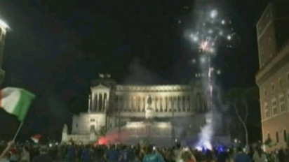 Perayaan Kemenangan Italia di Euro 202 Picu Kerumunan Roma