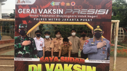 Percepat Penuhi Target, Polres Jakpus Tambah Sebelas Gerai Vaksinasi Keliling