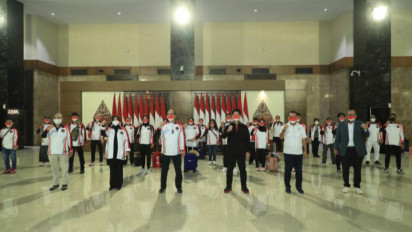 Kontingen Indonesia Olimpiade 2020 Tokyo Bertolak ke Tokyo
