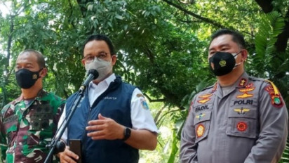 Gubernur Jakarta, Kapolda, dan Pangdam Evaluasi PPKM Darurat di Monas