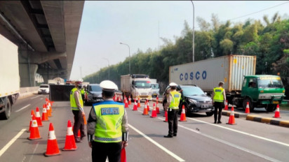 Jelang Hari Raya Iduladha, Penyekatan di Toll Japek diperketat
