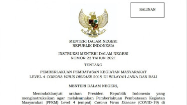 Pemerintah Tetapkan PPKM Level 4, Ini Aturannya