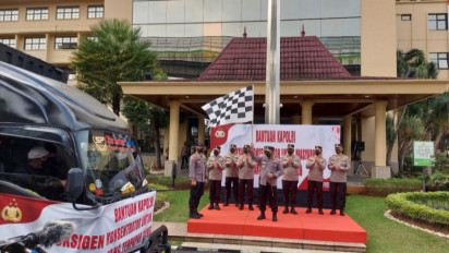 Polri Salurkan Bantuan 1.000 Tabung Konsentrator Oksigen