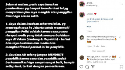 Jerinx SID Buka Suara Alasan Tidak Hadir di Polda Metro Jaya