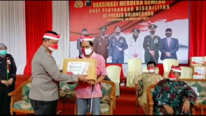 Polres Bojonegoro Gelar Vaksinasi Covid-19 Bagi Penyandang Disabilitas