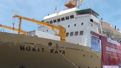 KM. Bukit Raya Dijadikan Tempat Isolasi Terapung Pasien Covid-19 di Belawan Medan