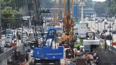 Rekayasa Lalu Lintas Dilakukan di Area Konstruksi MRT Glodok-Kota