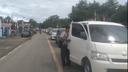 Banjir di Luwu, Jalan Trans Sulawesi Terendam Banjir Macet Hingga Puluhan Kilometer