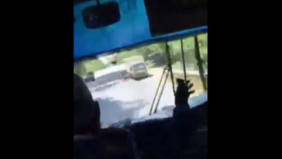 Viral, Detik-Detik Bus Sugeng Rahayu Tabrak Pengendara Motor