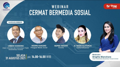 Kominfo dan tvOne Gelar Webinar Cermat Bermedia Sosial 