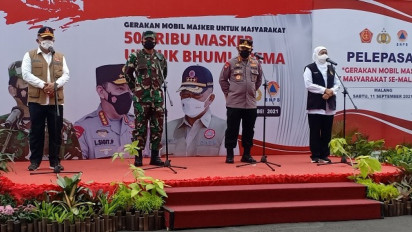 Gerakan Mobil Masker untuk Turunkan Level Covid-19 Malang Raya