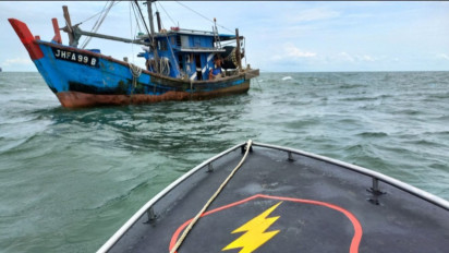 Kapal Ikan Berbendera Malaysia Ditangkap di Perairan Karimun