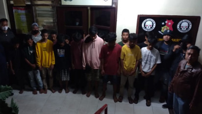 Miris! Belasan Remaja Ditangkap Saat Tawuran di Depan Kantor DPRD Padangsidempuan