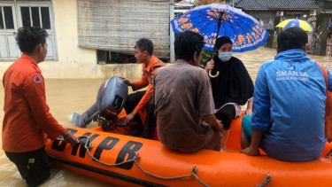 Banjir Rendam Ratusan Rumah di Lebak Banten
