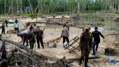 Kacau, Ada Tambang Timah Ilegal Berskala Besar di Hutan Lindung Milik Negara