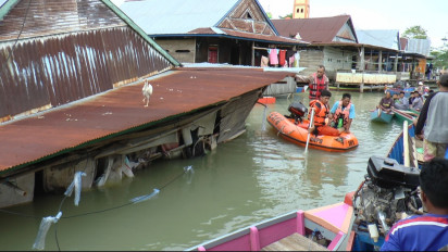 Terendam Banjir Rumah di Wajo Ambuk