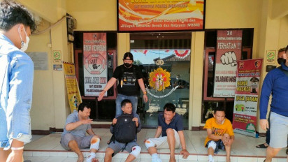 Gasak Rp400 Juta, Empat Pelaku Gembos Ban di Indramayu Di Dor Polisi