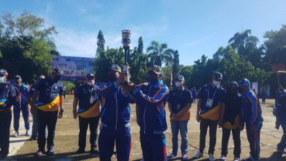 Obor PON  ke XX Papua Diberangkatkan dari Kabupaten Sorong Papua Barat