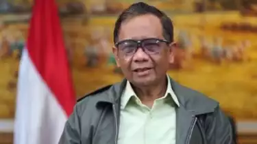 Tangkapan layar Menko Polhukam Mahfud MD saat memberikan pernyataan resmi