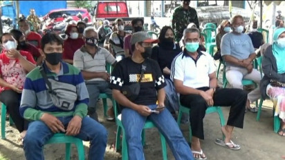 TNI AL Kumai Kotawaringin Gelar Serbuan Vaksin Bagi Warga Pesisir