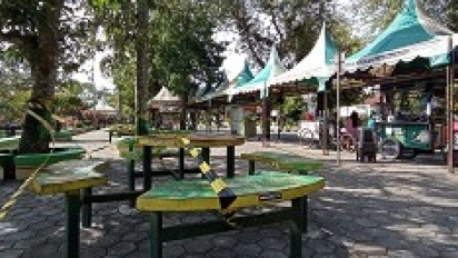 Wah!, Padahal Baru Dibuka, Satpol PP Tutup Lagi Alun-Alun Wates Kulon Progo