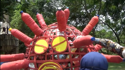 Siswa SD Membuat Replika Monster Virus Corona Dari Sampah, Diapresiasi UNICEF