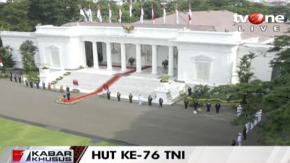 HUT ke-76 TNI, Presiden Jadi Inspektur Upacara di Istana