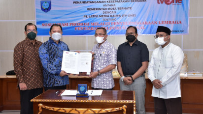 Sosialisasi Pengembangan Ternate, Pemkot Teken MoU dengan tvOne