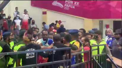 Viral...! Beredar Video Kericuhan Pasca Pertandingan Tinju di PON XX Papua