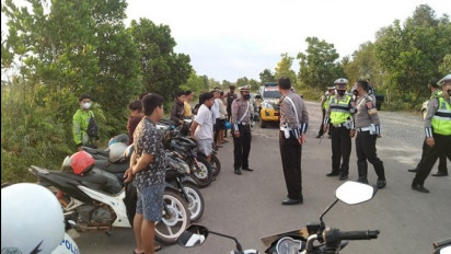Belasan Remaja di Sampit Diciduk Polisi Saat Balapan di Jalan Raya