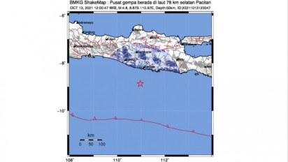 Pacitan Diguncang Gempa Bumi Magnitudo 4.8