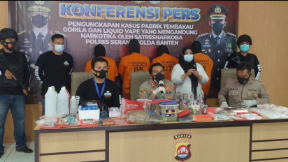 Polisi Gerebek Pabrik Tembakau Gorila Beromzet Ratusan Juta Rupiah