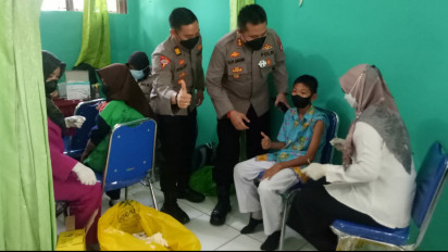 528 Pelajar SMPN di Sampit Ikuti Vaksinasi Covid-19
