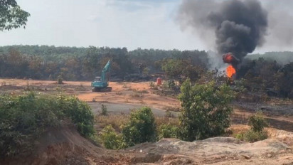 Tiga Sumur Tambang Minyak Ilegal di Musi Banyuasin Meledak