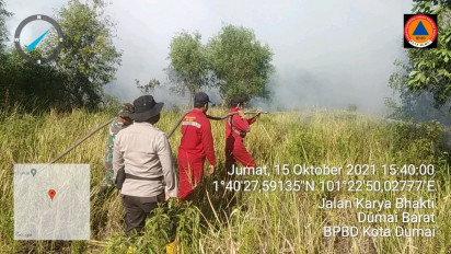 Dipicu Faktor Cuaca, 3 Hektar Lahan Gambut Terbakar di Dumai