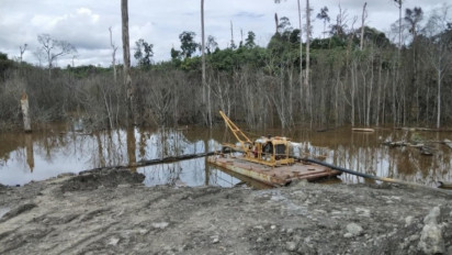 Sungai di Lokasi Pertambangan Meluap, Puluhan Hektar Lahan di Barito Utara Terendam