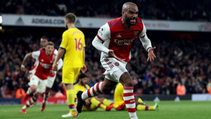 Gol larut Lacazette Selamatkan Arsenal Dari Kekalahan Lawan Crystal Palace