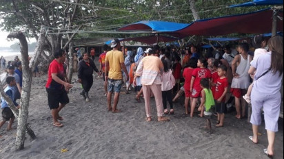Pengunjung Pantai Karang Naya Palabuhanratu Hilang Terseret Ombak