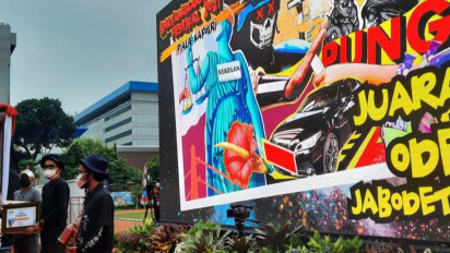 Seniman Jakarta Jadi Juara Pertama Bhayangkara Mural Festival 2021