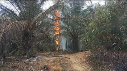 Sumur Minyak Ilegal Kembali Terbakar