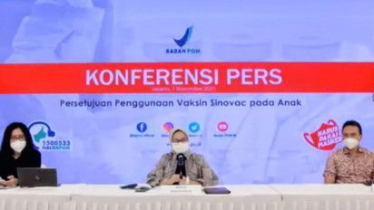 Aman Dipakai, BPOM Terbitkan Izin Vaksin Covid-19 Sinovac Untuk Anak 6-11 Tahun
