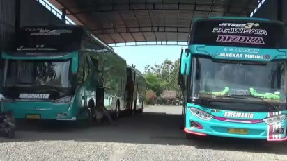 Terdampak Pandemi dan Banyak Tempat Wisata Ditutup, Belasan Pengusaha Bus Pariwisata di Pati Terancam Gulung Tikar