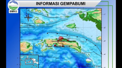 Gempa Magnitudo 5,9 Guncang Maluku. Terasa Hingga Pulau Ambon dan Seram