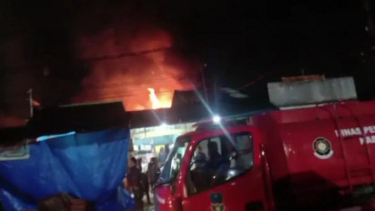 10 Kios di Pasar Ciawitali Guntur Garut Terbakar