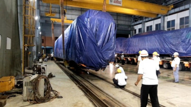 Enam Gerbong LRT yang Kecelakaan di Cibubur Tiba di PT Inka Untuk Diperbaiki