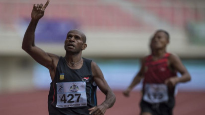 Abraham Elopere Jadi Peraih Emas Pertama Pekan Paralimpiade Nasional Papua