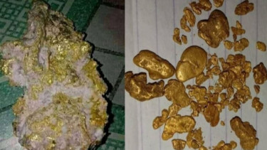 Warga Temukan Bongkahan Emas di Sungai Are OKU Selatan