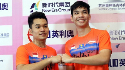 Timnas Bulu Tangkis Indonesia Pastikan Gelar Ganda Putra Hylo Open 2021